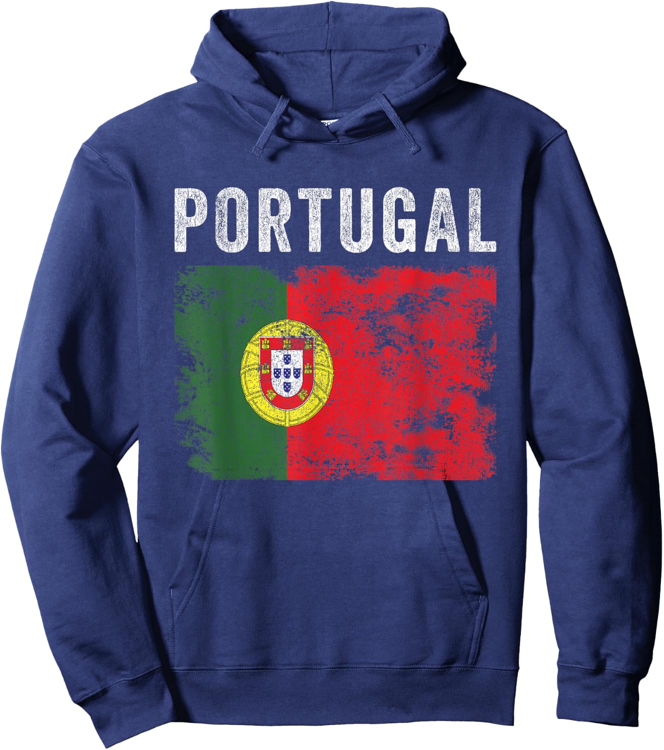 Portugal Flag Distressed - Men Women Kids - Portuguese Flag Hoodie - Hoodie | Navy