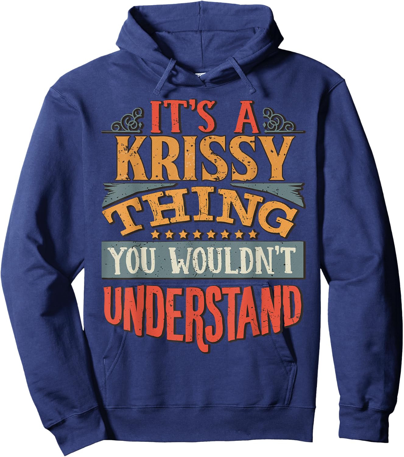 Krissy Name Hoodie - Hoodie | Navy