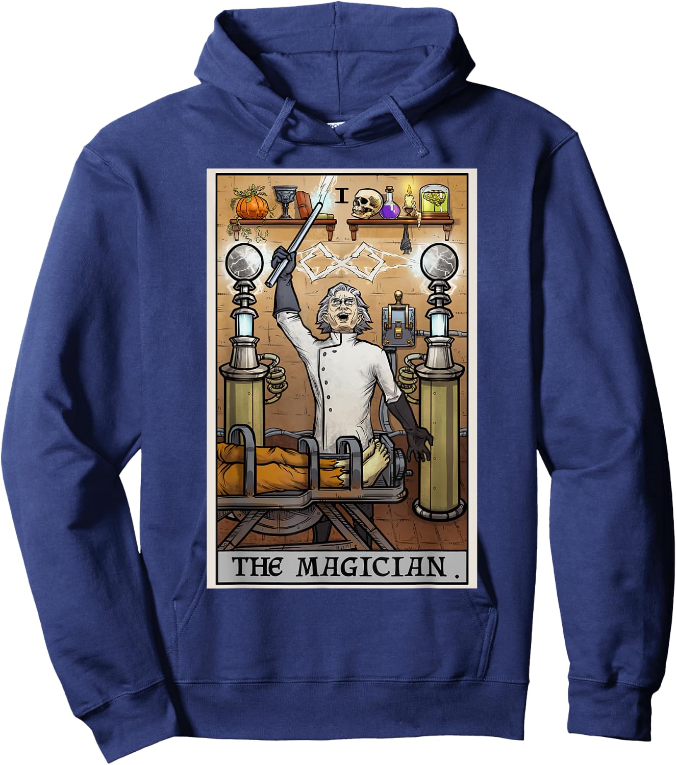 The Magician Tarot Card Halloween Mad Scientist Horror Goth Hoodie - Hoodie | Navy