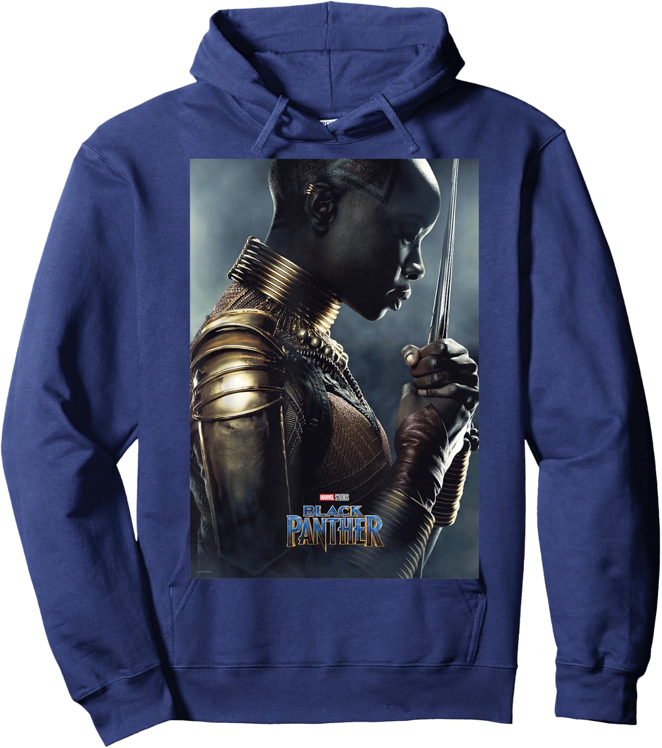 Marvel Black Panther Avengers Okoye Poster Graphic Hoodie - Hoodie | Navy