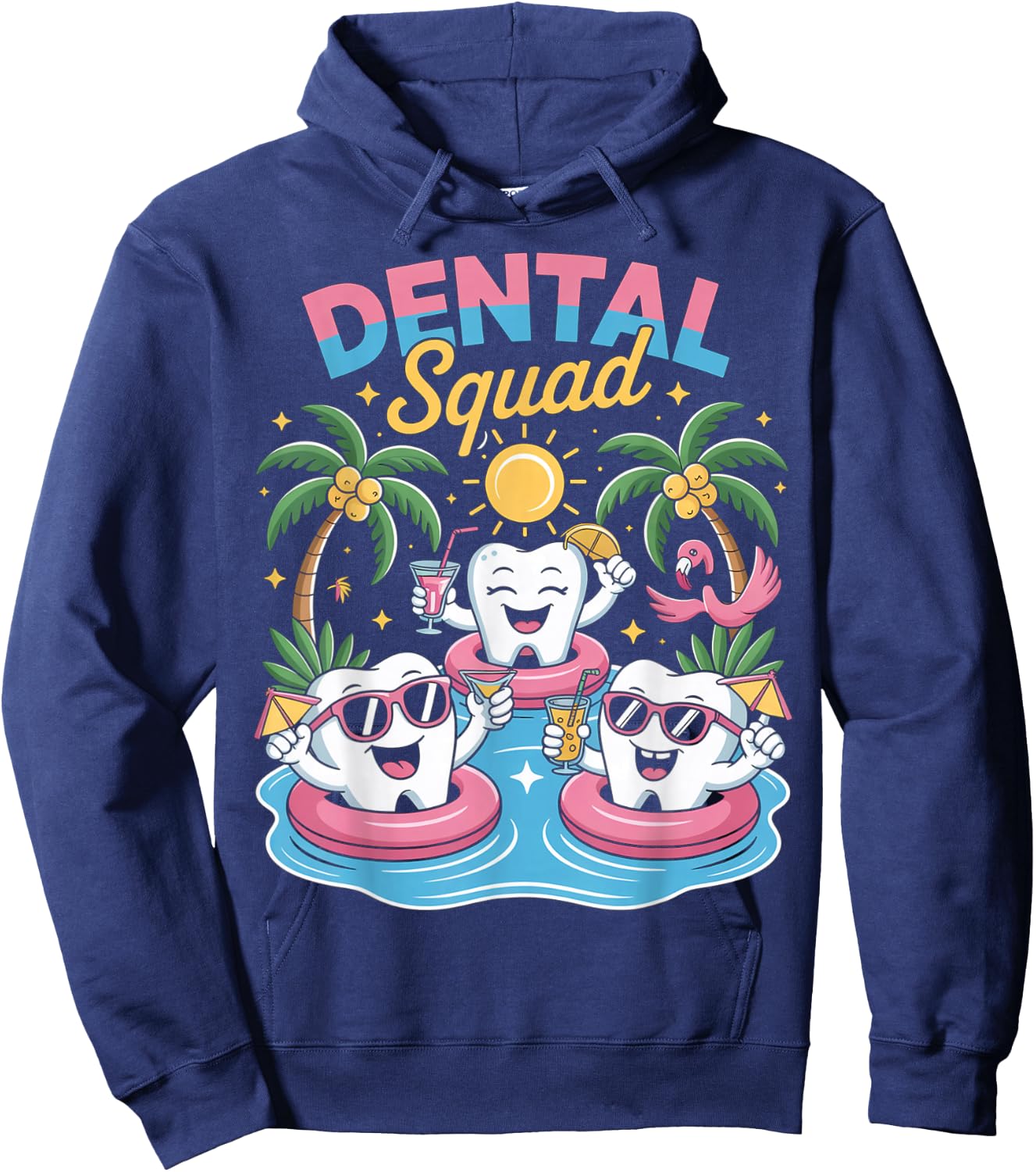 Dentist Squad Summer Tooth Teeth Pool Vacation Cruise Dental Hoodie - Hoodie | Navy