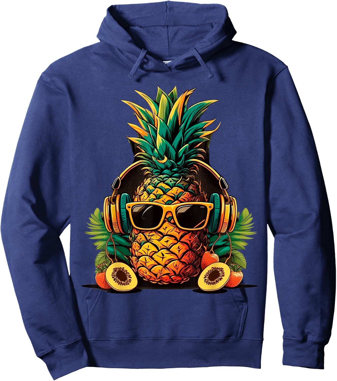 Pineapple With Sunglasses Hawaii Hawaii Men Women Kids Hoodie - Hoodie | Navy