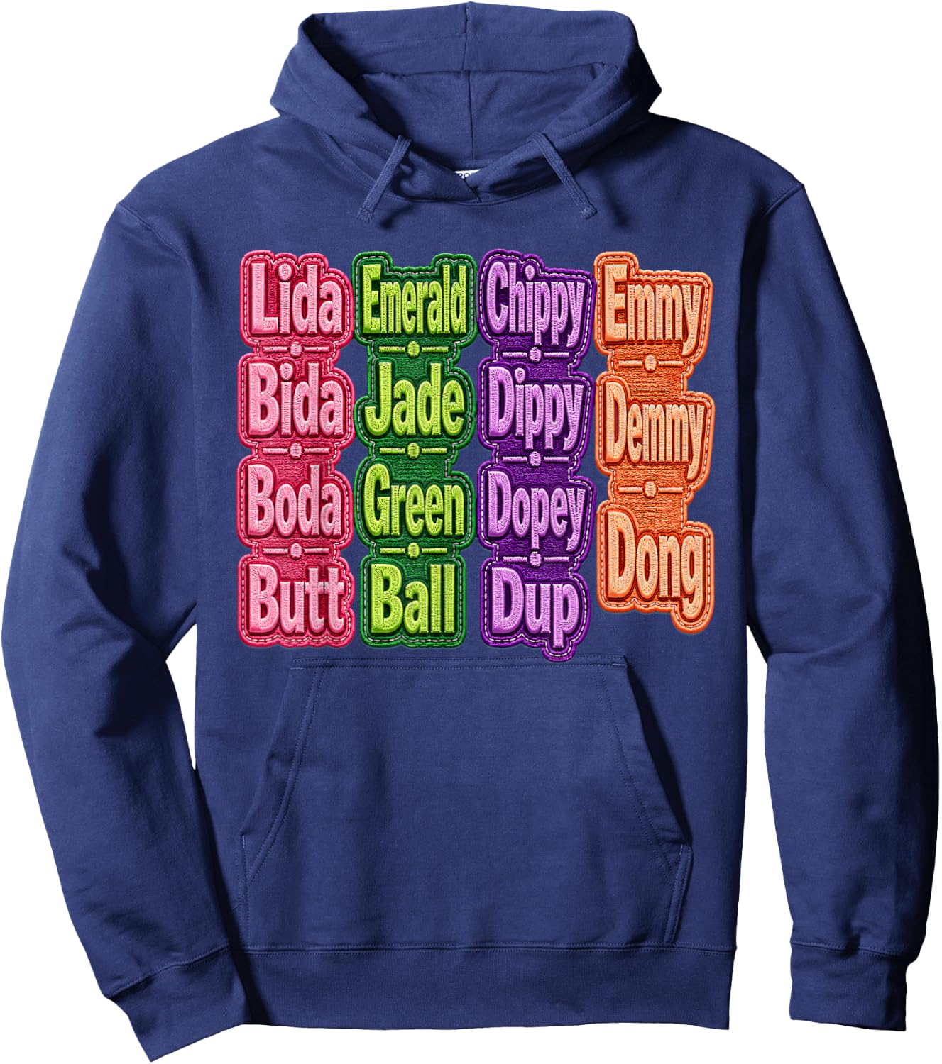 LIDA Bida Boda Butt, Emerald Jade Green Ball Hoodie - Hoodie | Navy