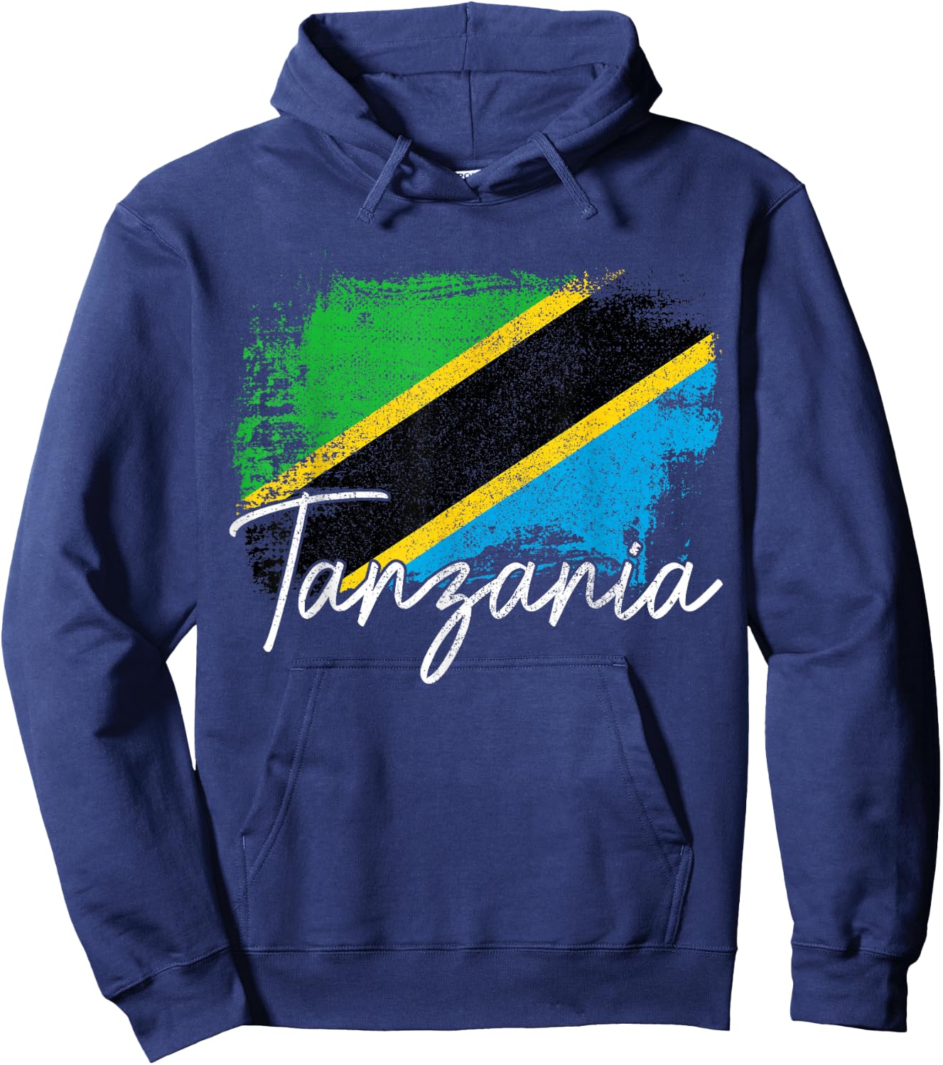 Tanzania Vintage Tanzanian Pride Roots Flag Hoodie - Hoodie | Navy