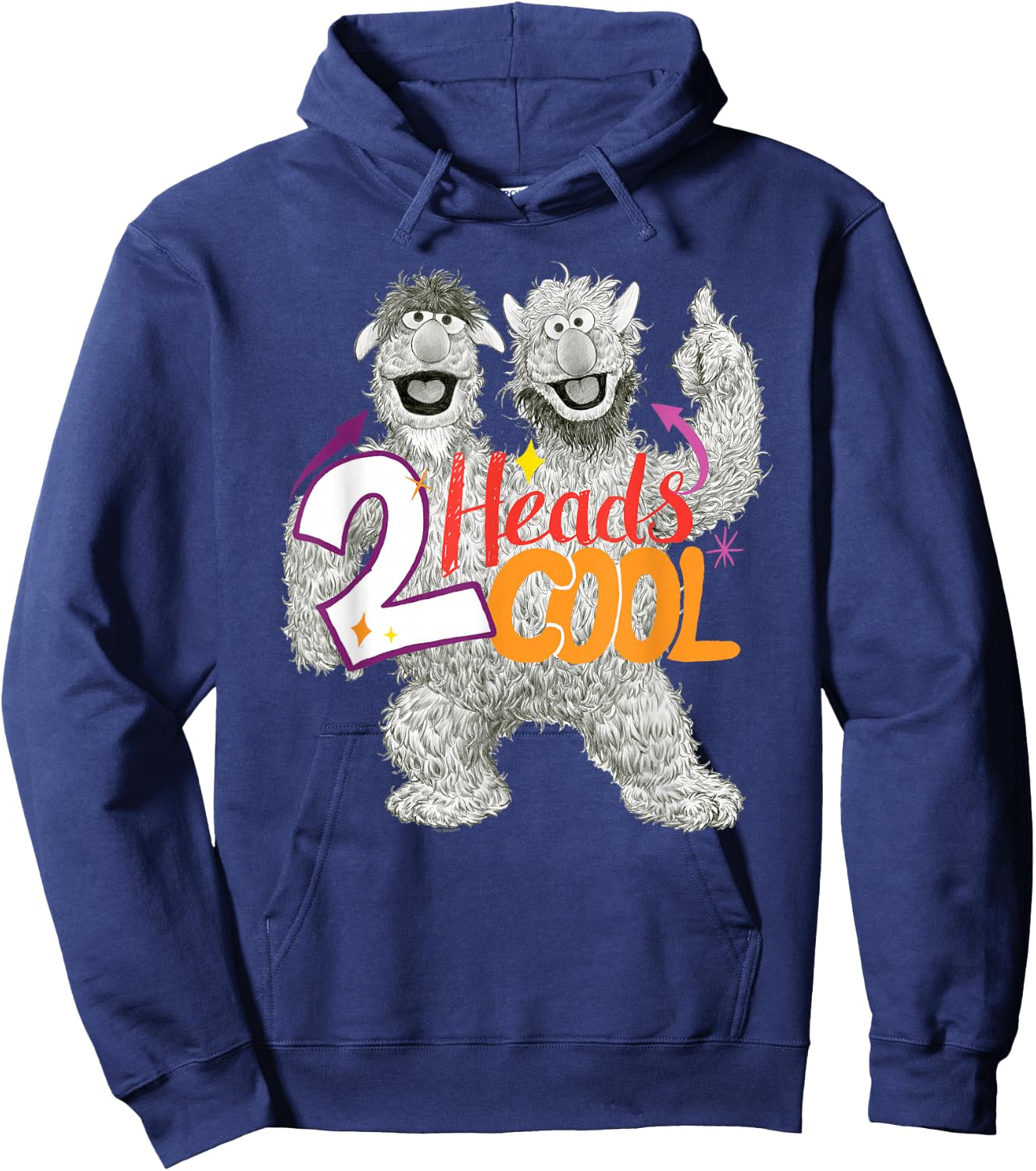 Sesame Street Two-Headed Monster 2 Heads Cool Hoodie - Hoodie | Navy