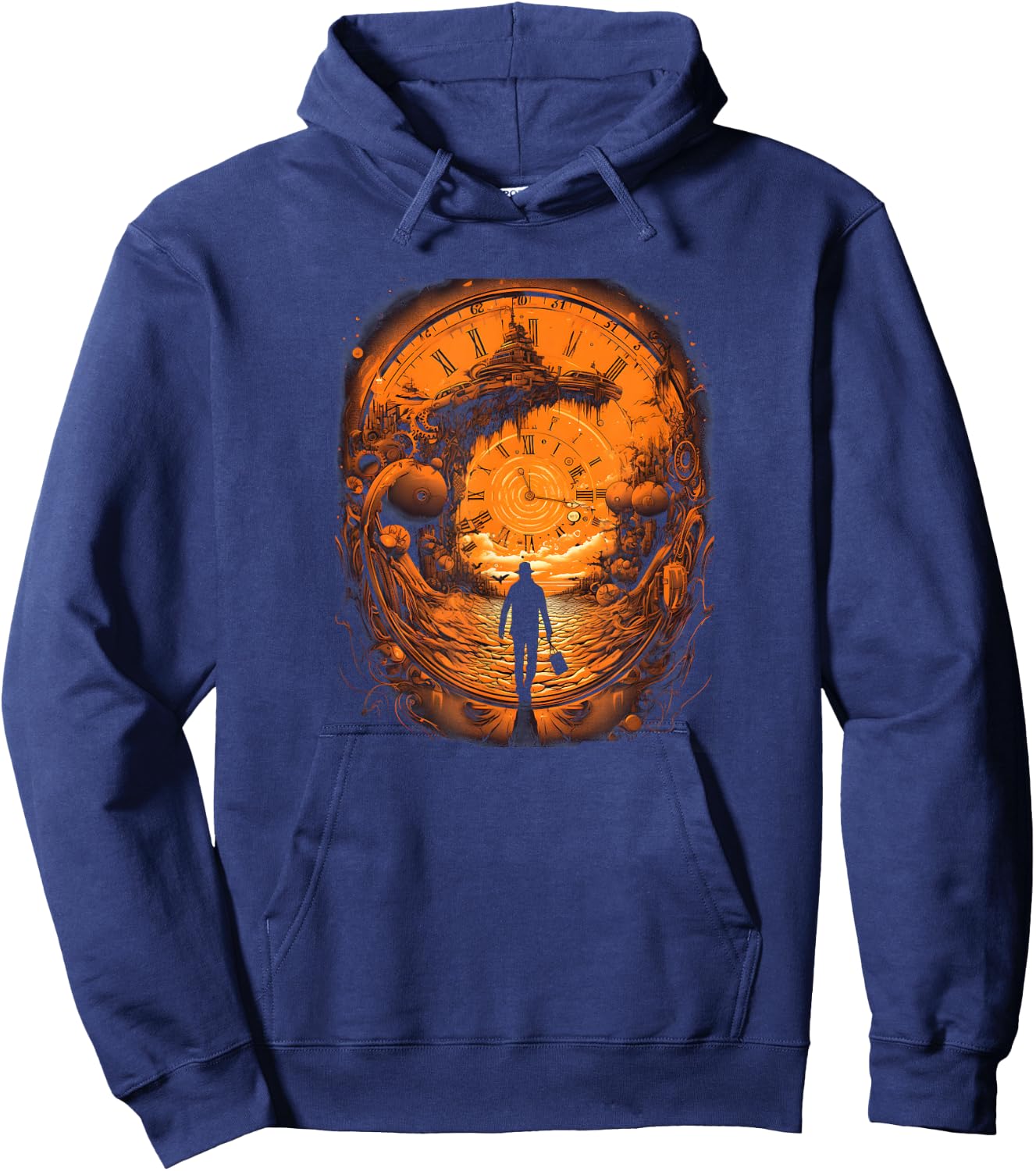 Time Traveler: Time Travel Tunnel Scientist in Time Machine Hoodie - Hoodie | Navy
