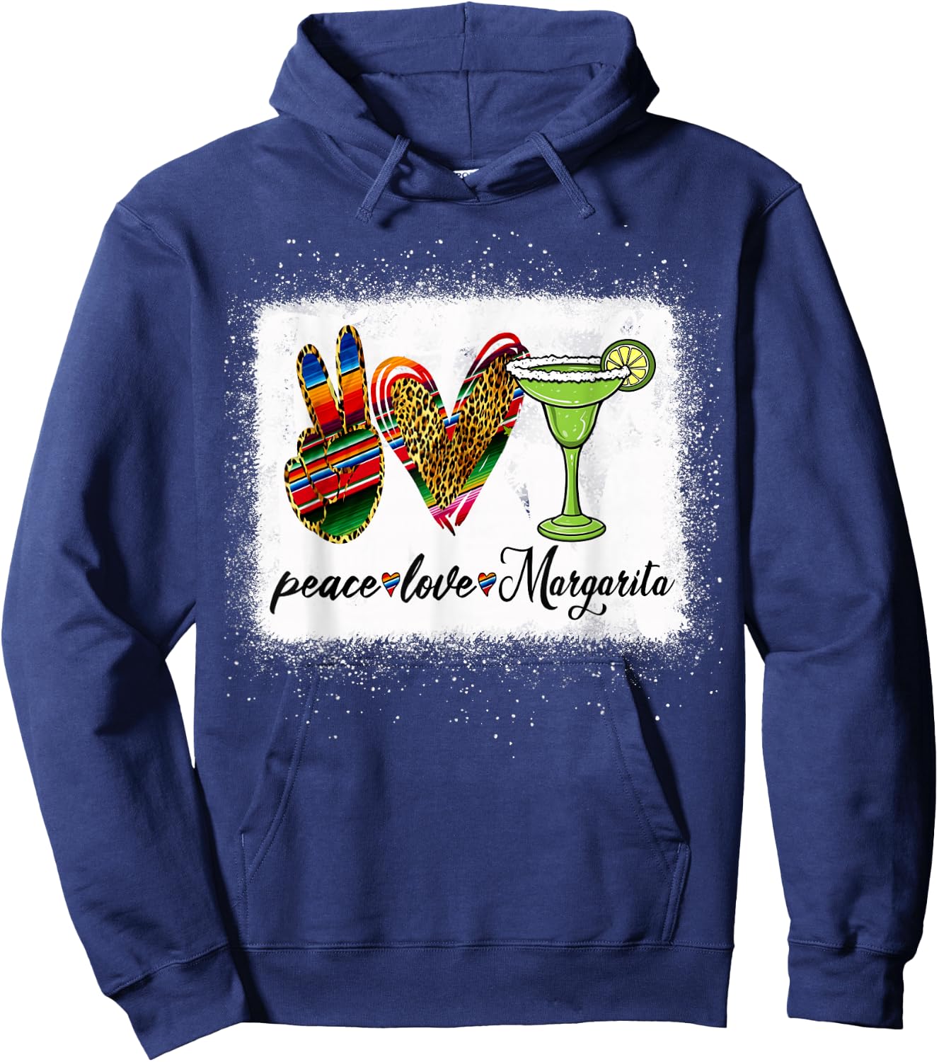 Peace Love Margarita Shirt Feelin' Salty Margarita Drinking Hoodie - Hoodie | Navy