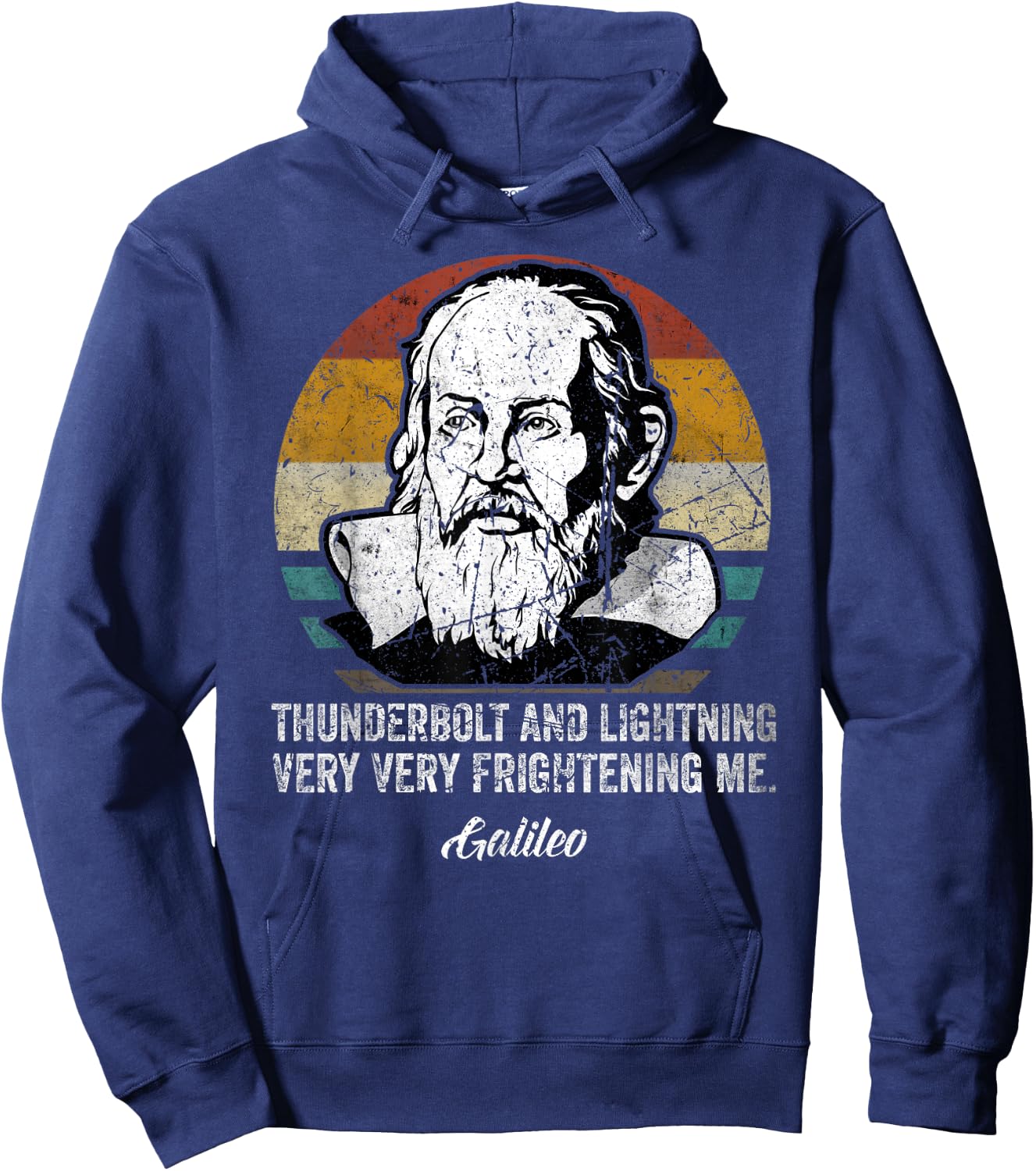 Thunderbolt lightning Galileo philosopher physics astronomy Hoodie - Hoodie | Navy