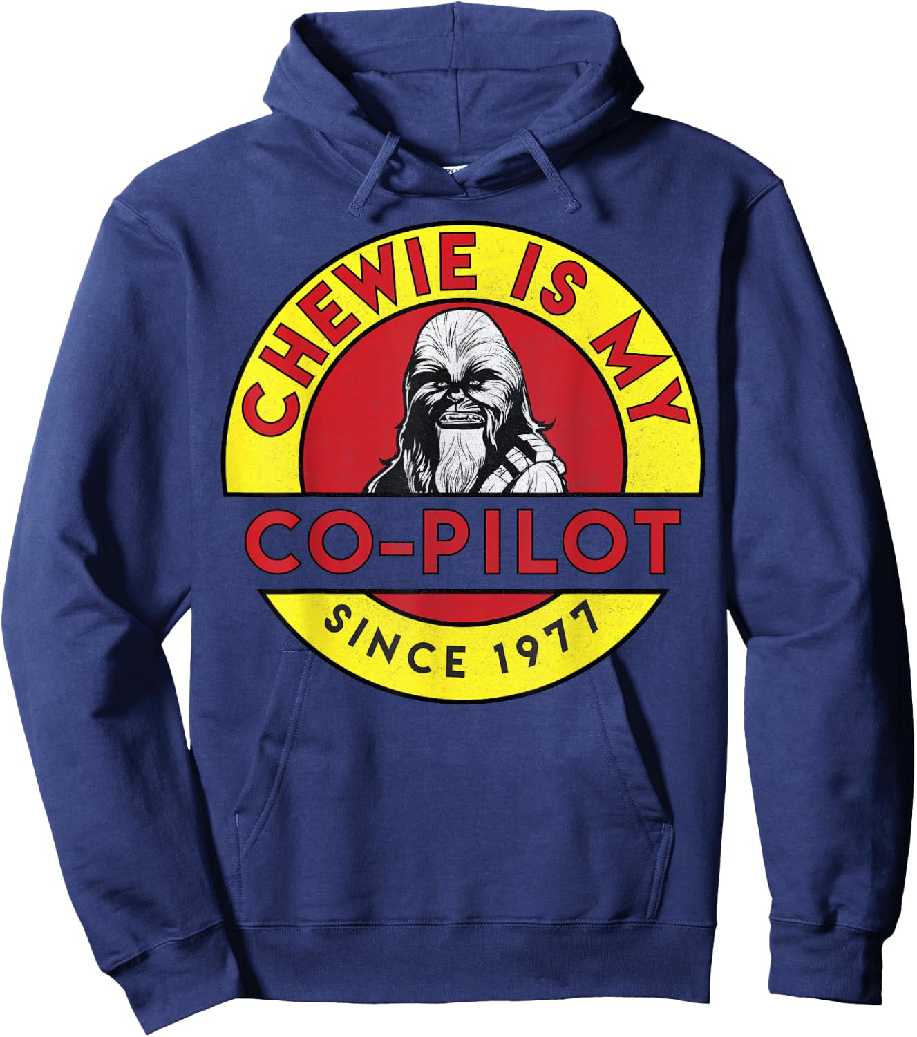 Star Wars Chewie Is My Co-Pilot Circle Graphic Hoodie - Hoodie | Navy