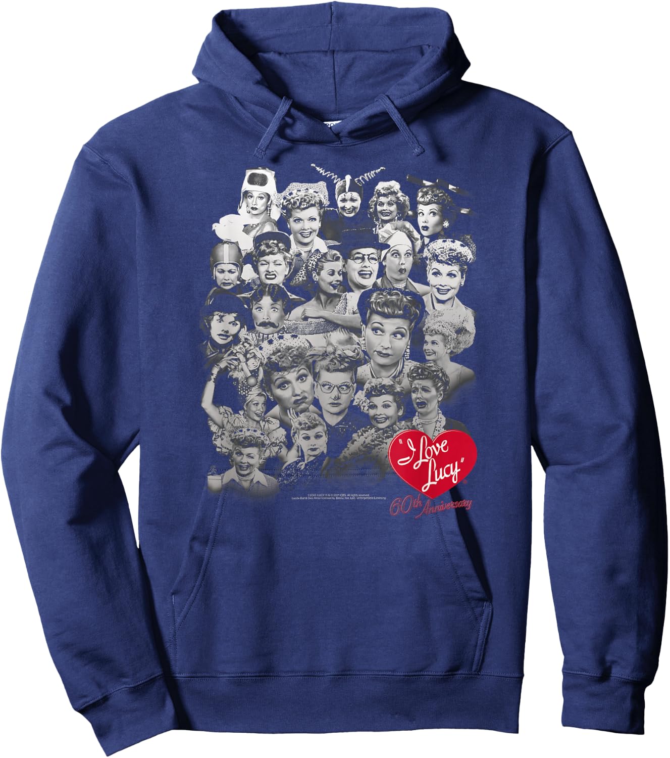 I Love Lucy 60 Years of Fun Hoodie - Hoodie | Navy