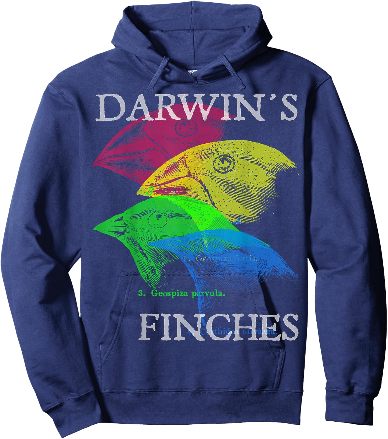 Nerdy Darwin's Finches Evolution Science Biology Teacher Hoodie - Hoodie | Navy