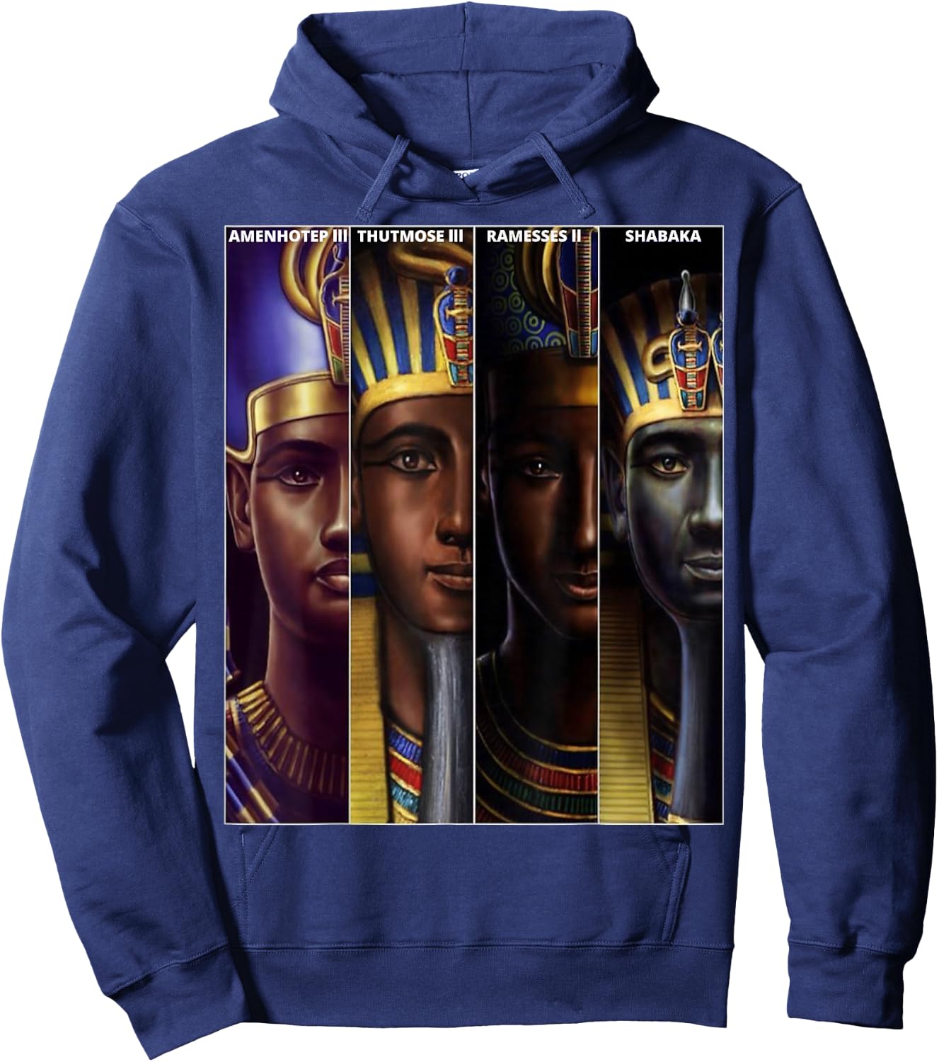 Pharaohs | Amenophis lll, Shabaka, Thutmose lll, Ramses II Hoodie - Hoodie | Navy
