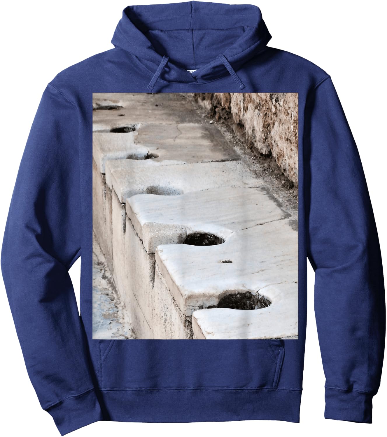 Latriana, Ancient Roman Lavatory In Ephesus Turkiye Hoodie - Hoodie | Navy