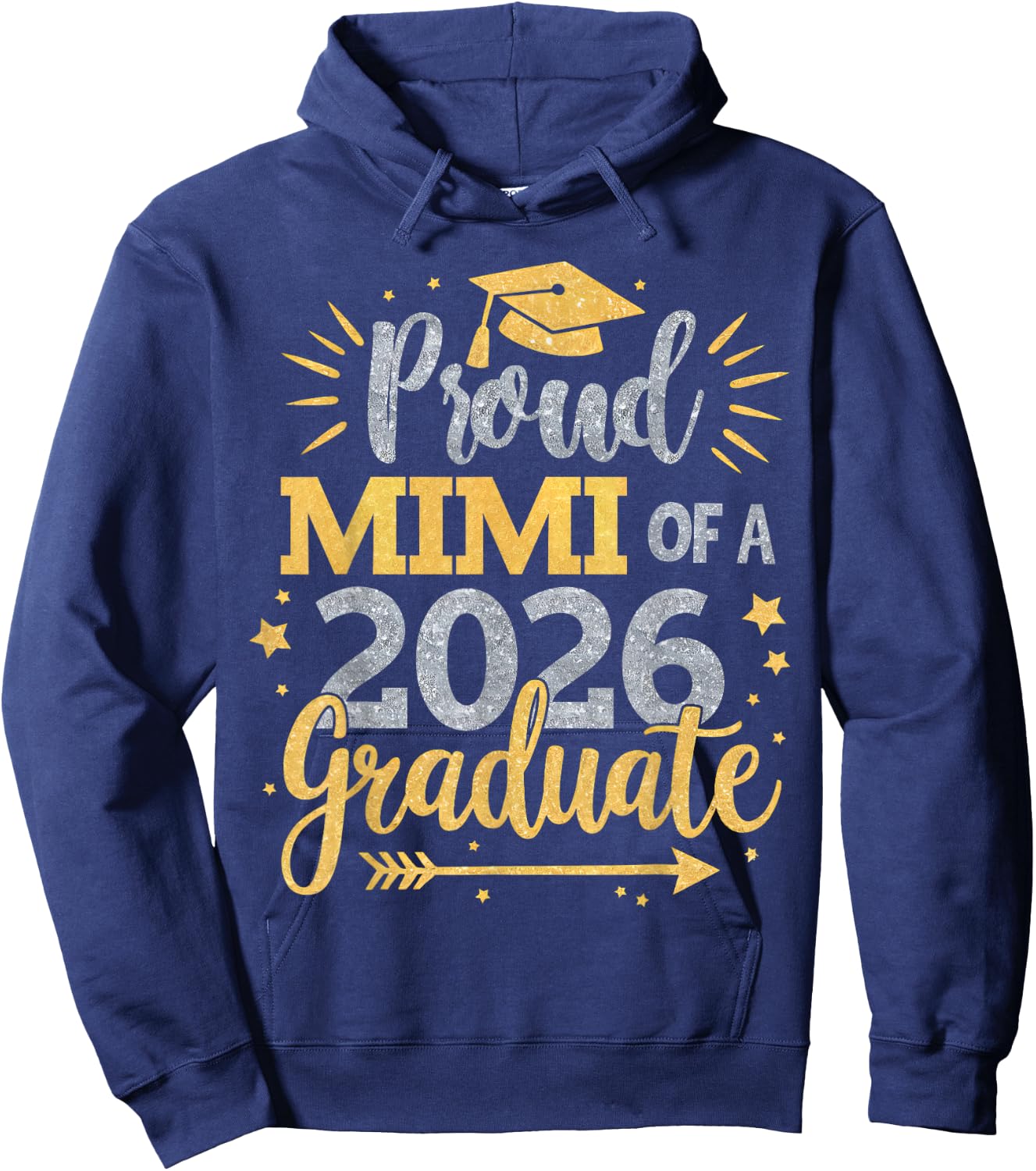 Mimi Senior 2026 Proud Mimi of a Class of 2026 Graduate Mimi Hoodie - Hoodie | Navy
