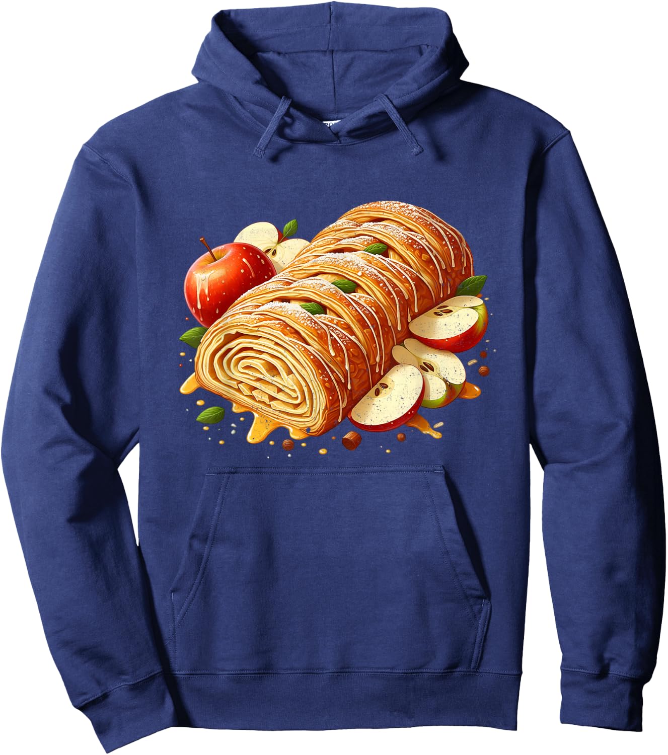 Apple Strudel Cake Design Hoodie - Hoodie | Navy