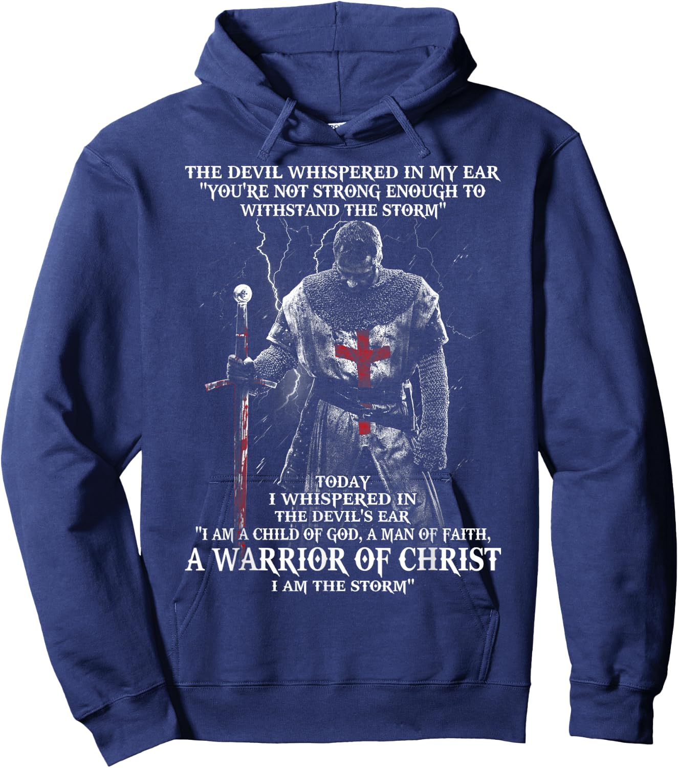 A Warrior of christ Hoodie - Hoodie | Navy