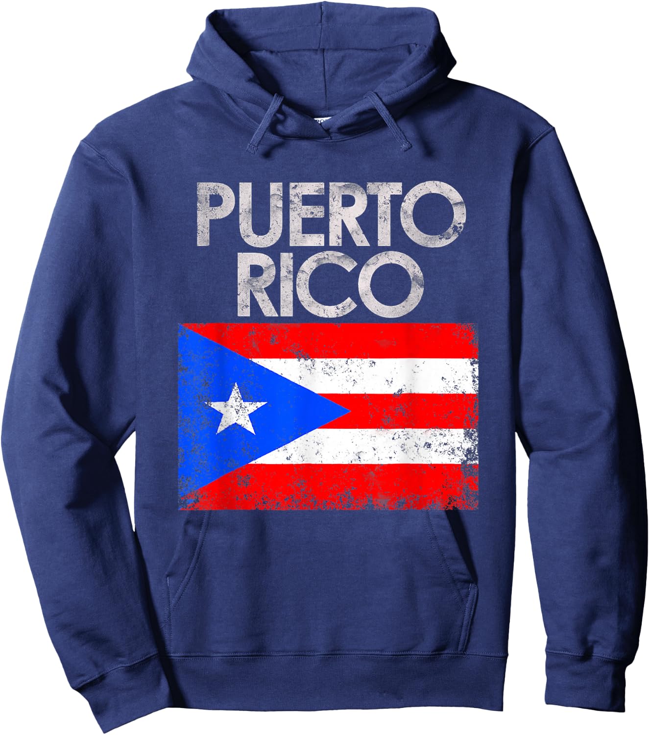 Vintage Puerto Rico Puerto Rican Flag Pride Small Hoodie - Hoodie | Navy