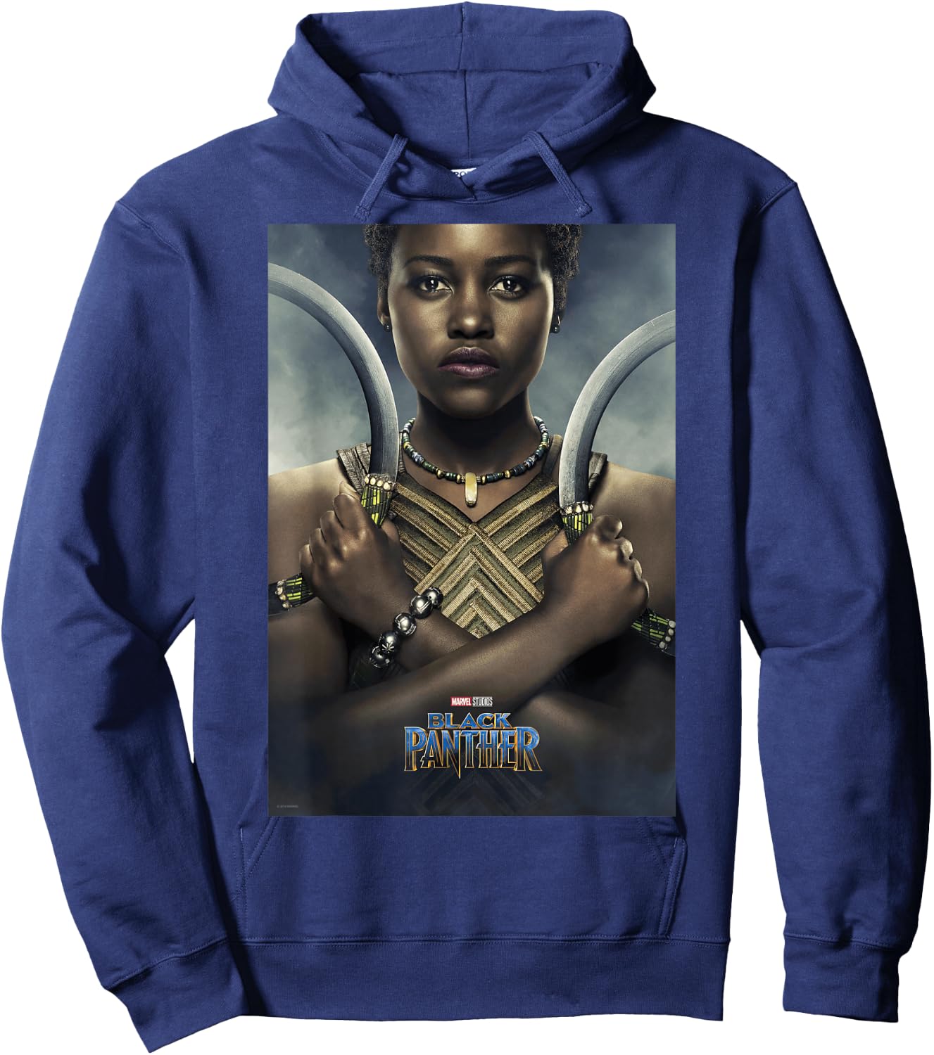 Marvel Black Panther Avengers Nakia Poster Graphic Hoodie - Hoodie | Navy