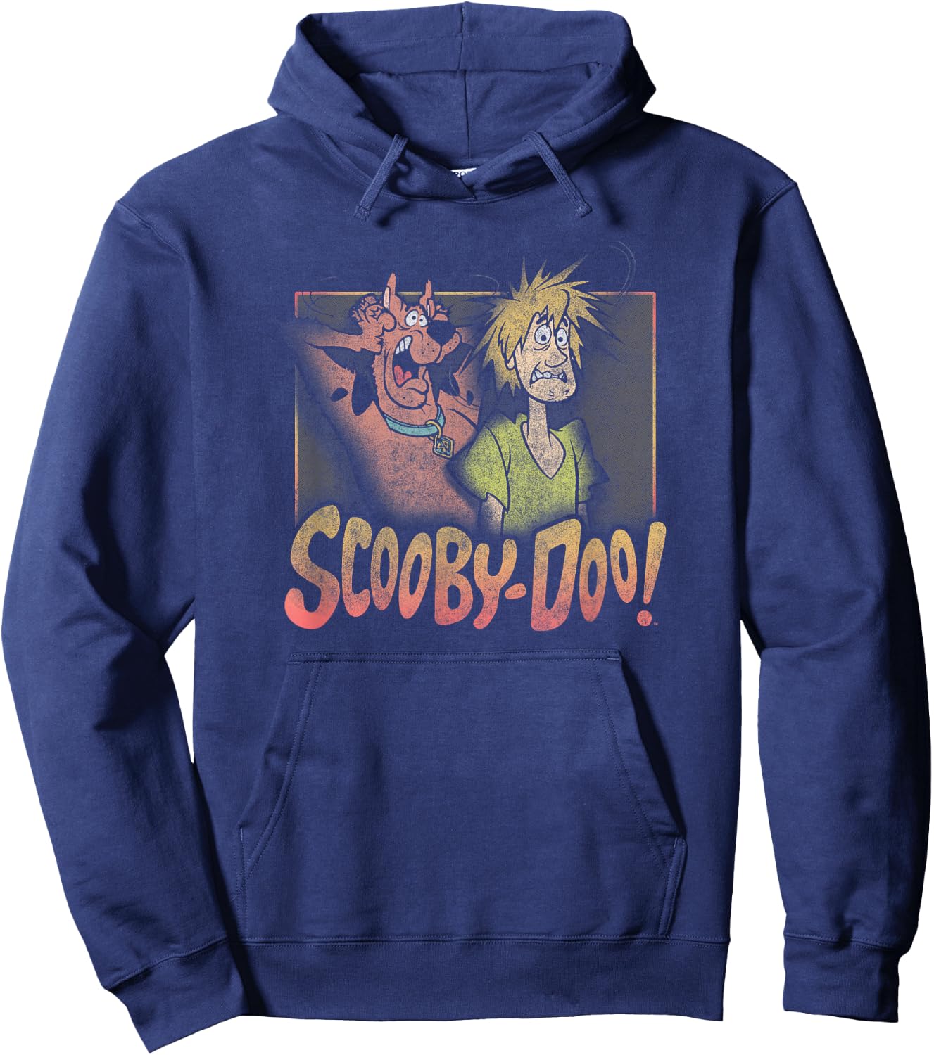 Scooby-Doo Shaggy & Scooby Vintage Fright Poster Hoodie - Hoodie | Navy
