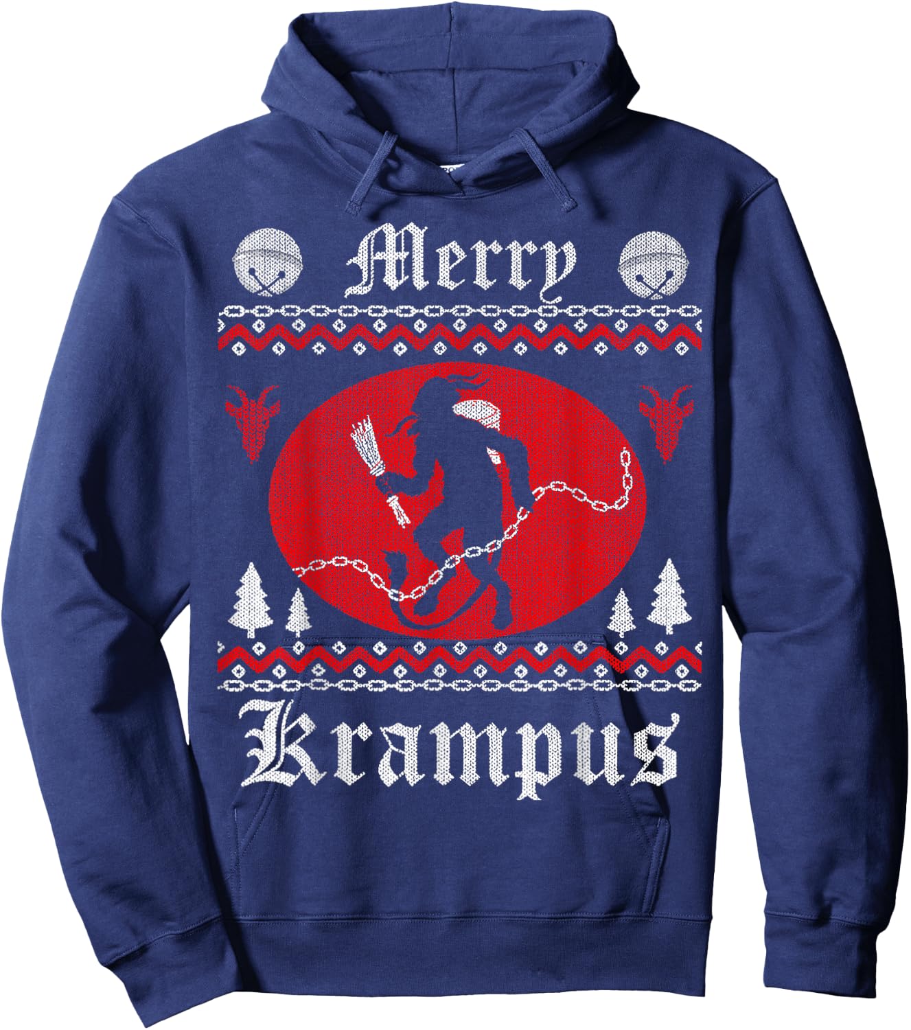 Krampus Merry Christmas Horror Evil Goth Occult Scary Devil Hoodie - Hoodie | Navy