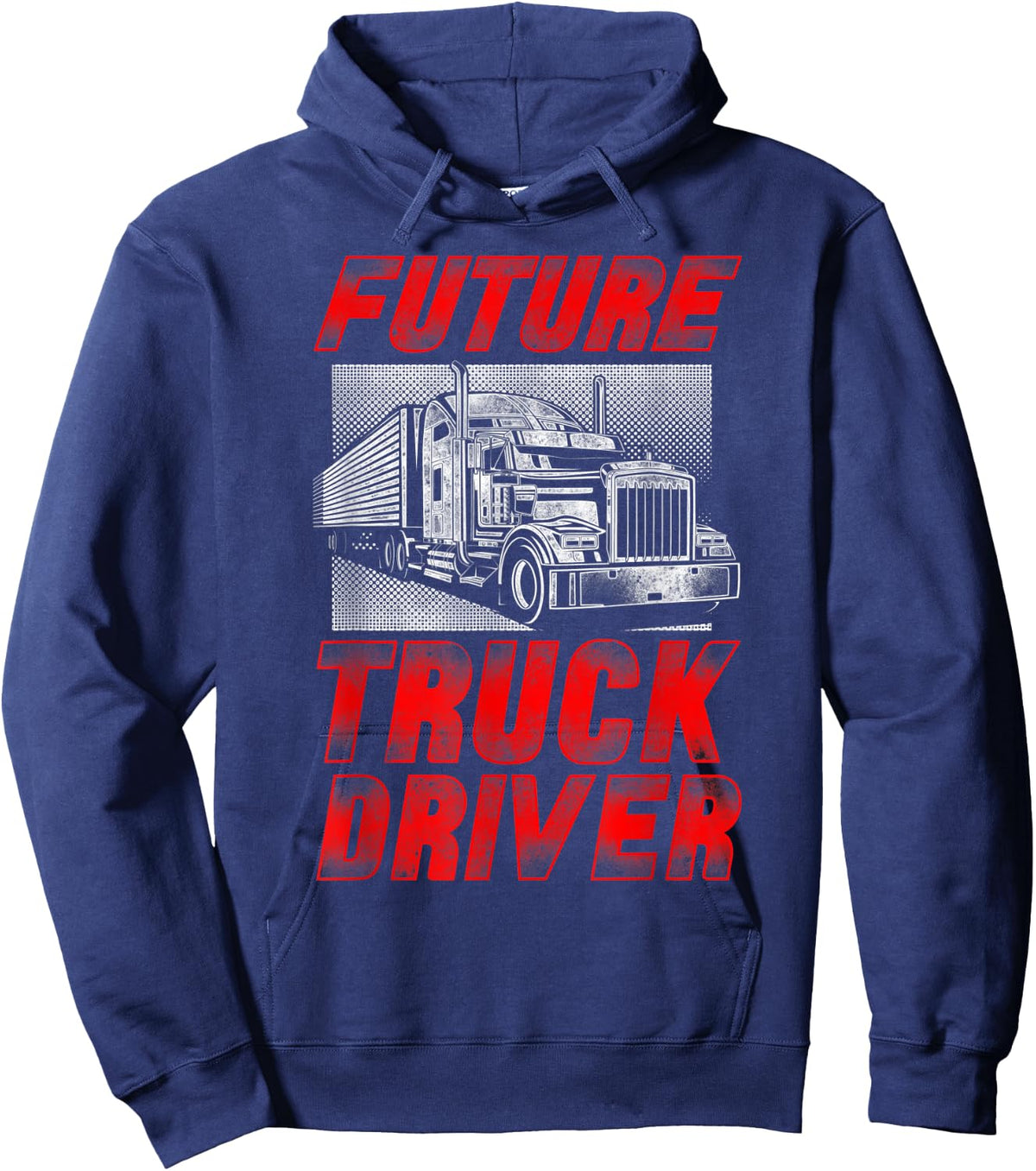 Trucker Truck Driver Vintage Future Truck Driver Hoodie - Hoodie | Navy