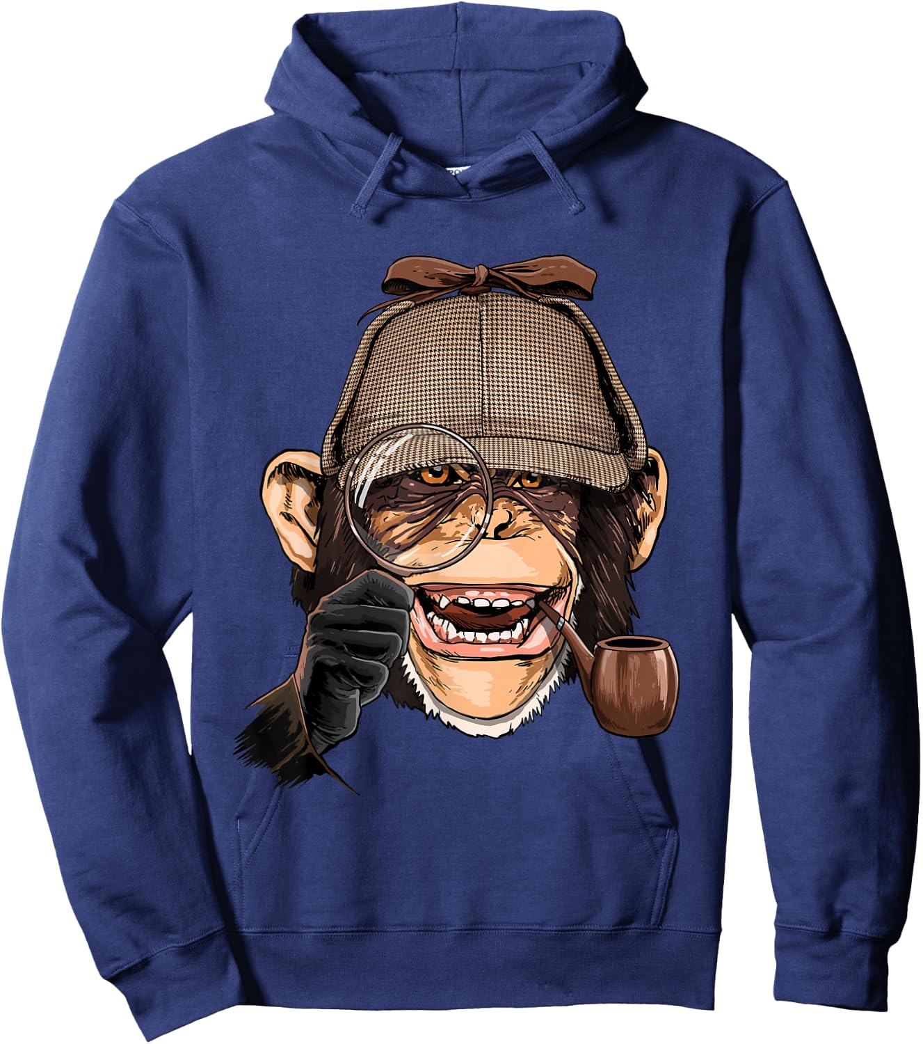 Chimpanzee Detective Great Ape Chimp Primate Animal Lover Hoodie - Hoodie | Navy