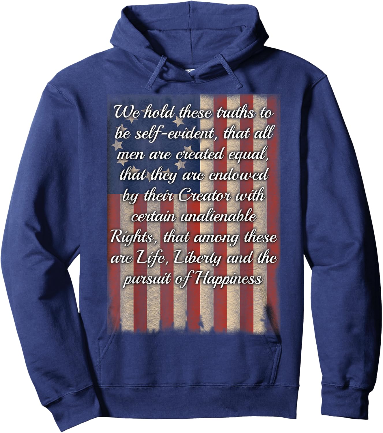 "We Hold These Truths" Declaration of Independence Hoodie - Hoodie | Navy