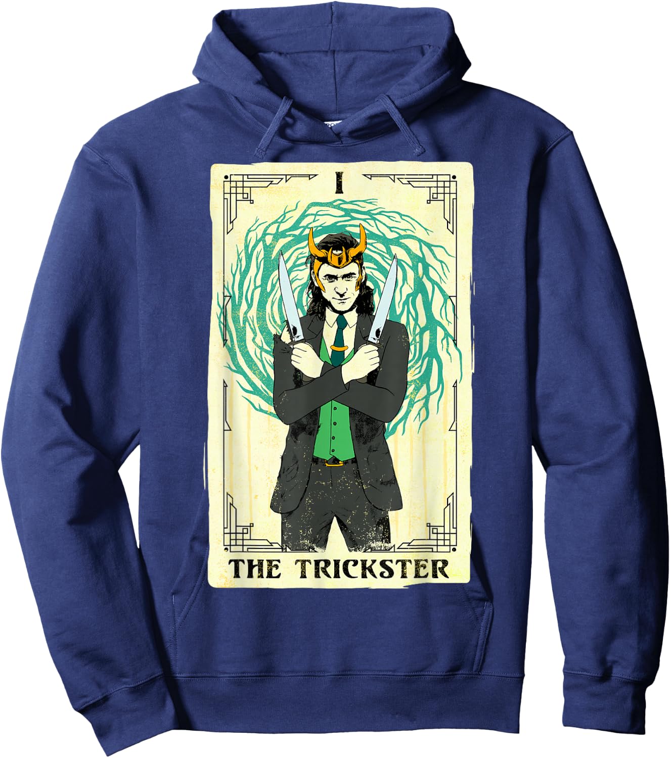 Marvel Loki Trickster Tarot Small Hoodie - Hoodie | Navy