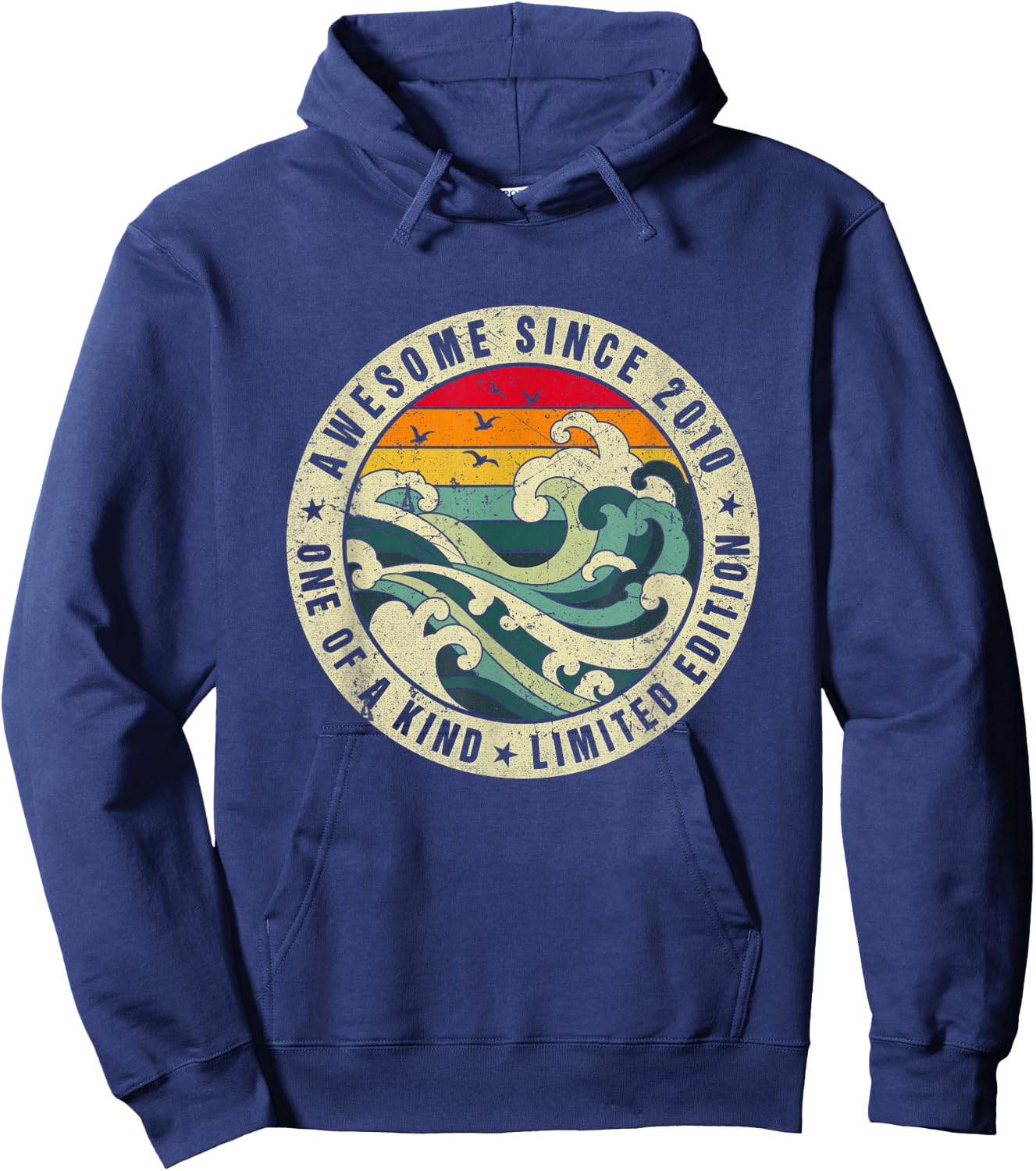 BORN 12 Year Old Limited Edition Retro - Black, Small - -Kids, Kids, Retro, Party Hoodie - Hoodie | Navy