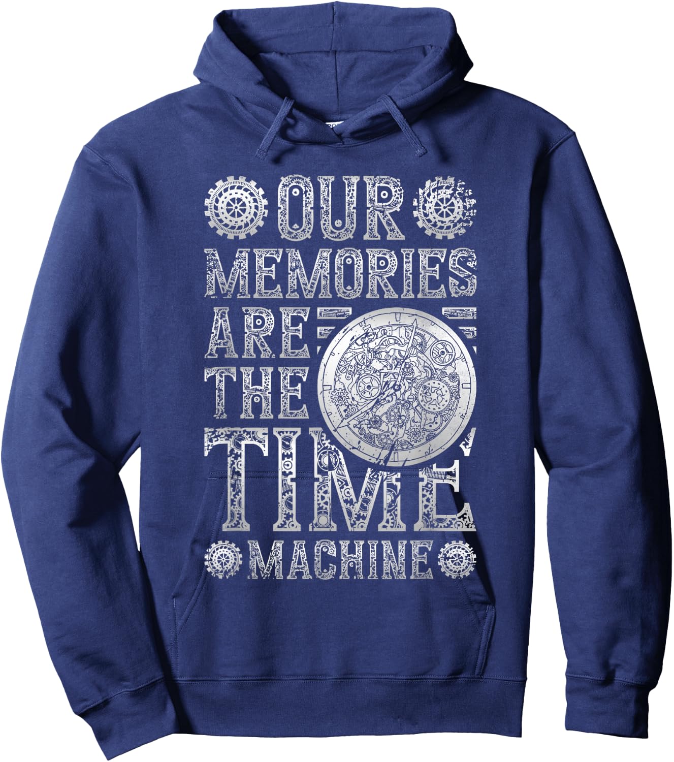 Our Memories are A Time Machine, Steampunk Hoodie - Hoodie | Navy
