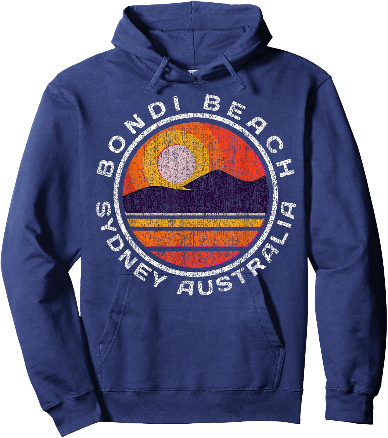 Bondi Beach Retro Shaken Hoodie - Hoodie | Navy
