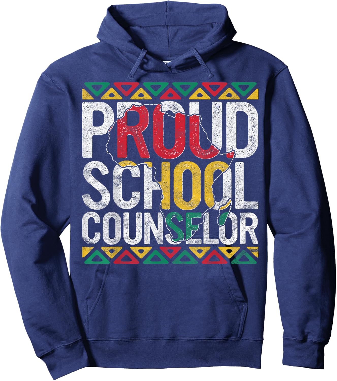 Proud School Counselor Gift Pride Black History Month Pupil Hoodie - Hoodie | Navy
