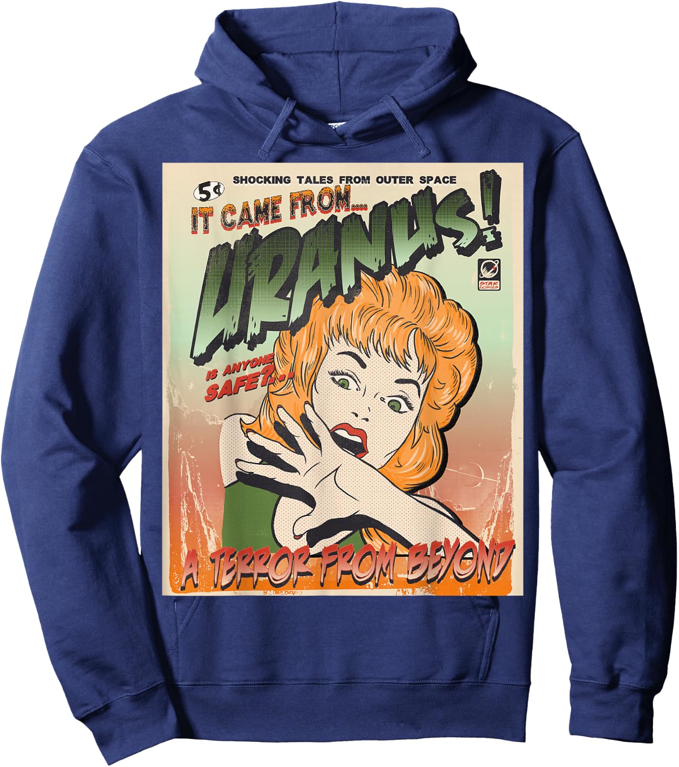 Ufo Flying Saucer Invasion 1950's Sience Fiction Abduction Hoodie - Hoodie | Navy