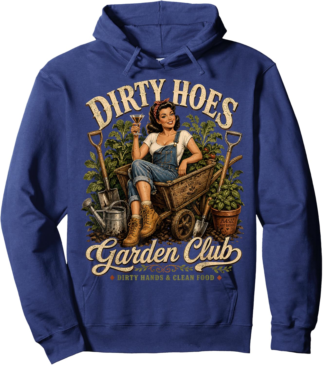 Dirty Hoes Garden Club Plant Lover Gardener Hoodie - Hoodie | Navy