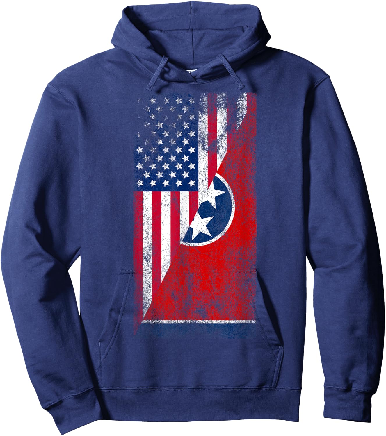 USA & Tennessee Flags - American Tennessean Hoodie - Hoodie | Navy
