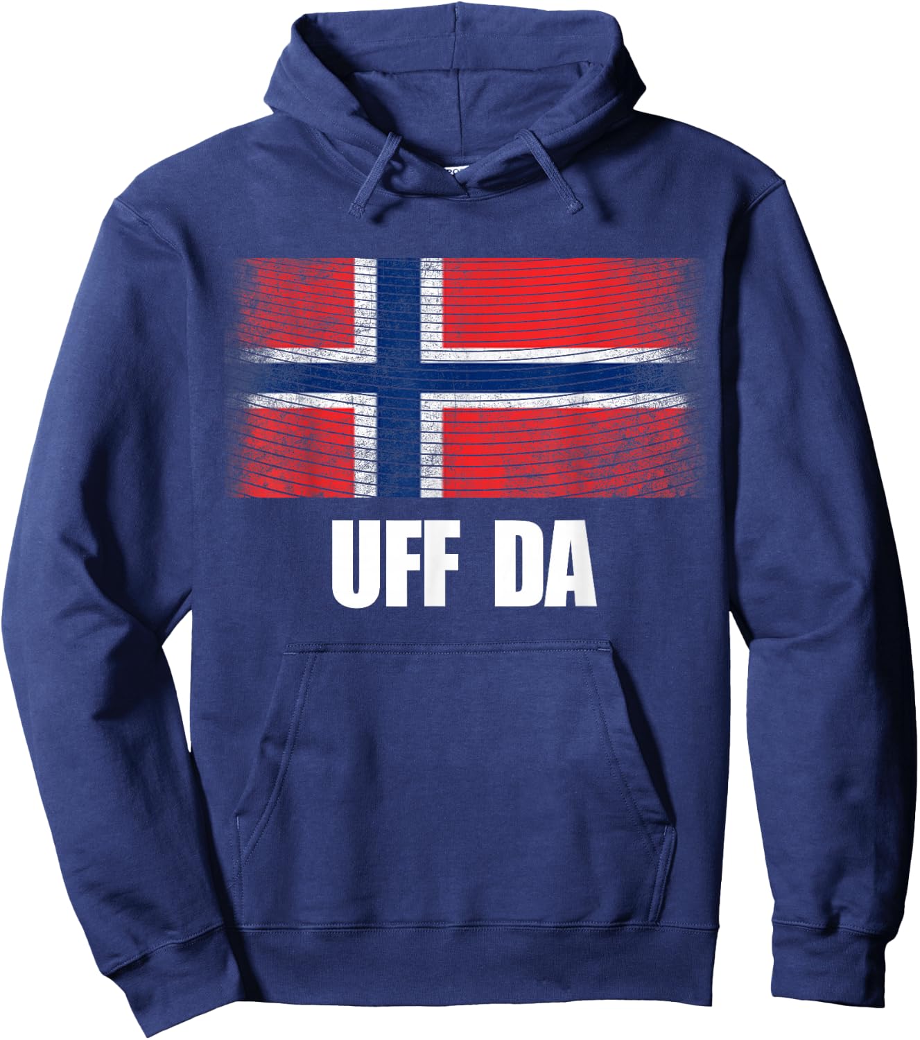 Norway Flag Uff Da Shirt, Great Norge Gift Hoodie - Hoodie | Navy