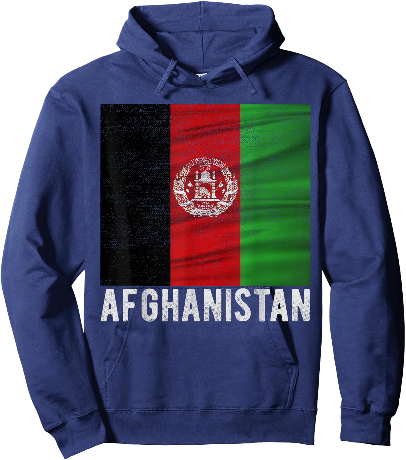 Afghanistan Flag Vintage I Love Afghanistan Nation Hoodie - Hoodie | Navy