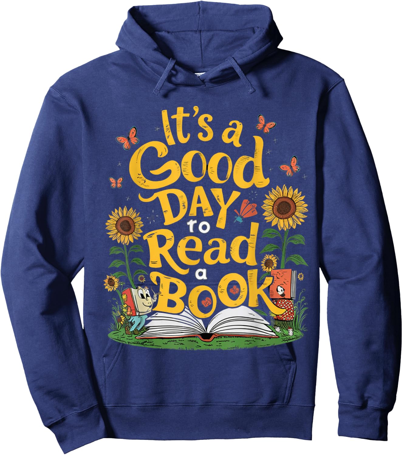 Student It's A Good Day to Read a Book Back to School Hoodie - Hoodie | Navy
