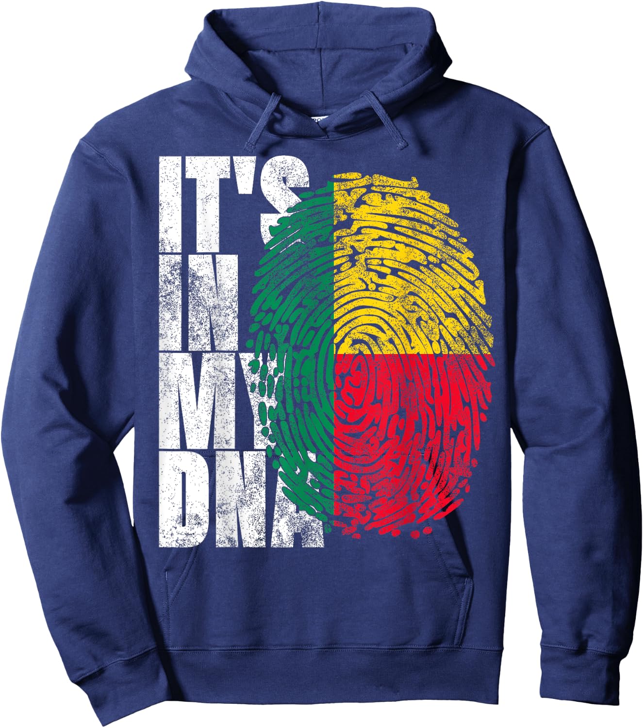 It's In My DNA Beninese African Gifts Afro Africa Benin Flag Hoodie - Hoodie | Navy