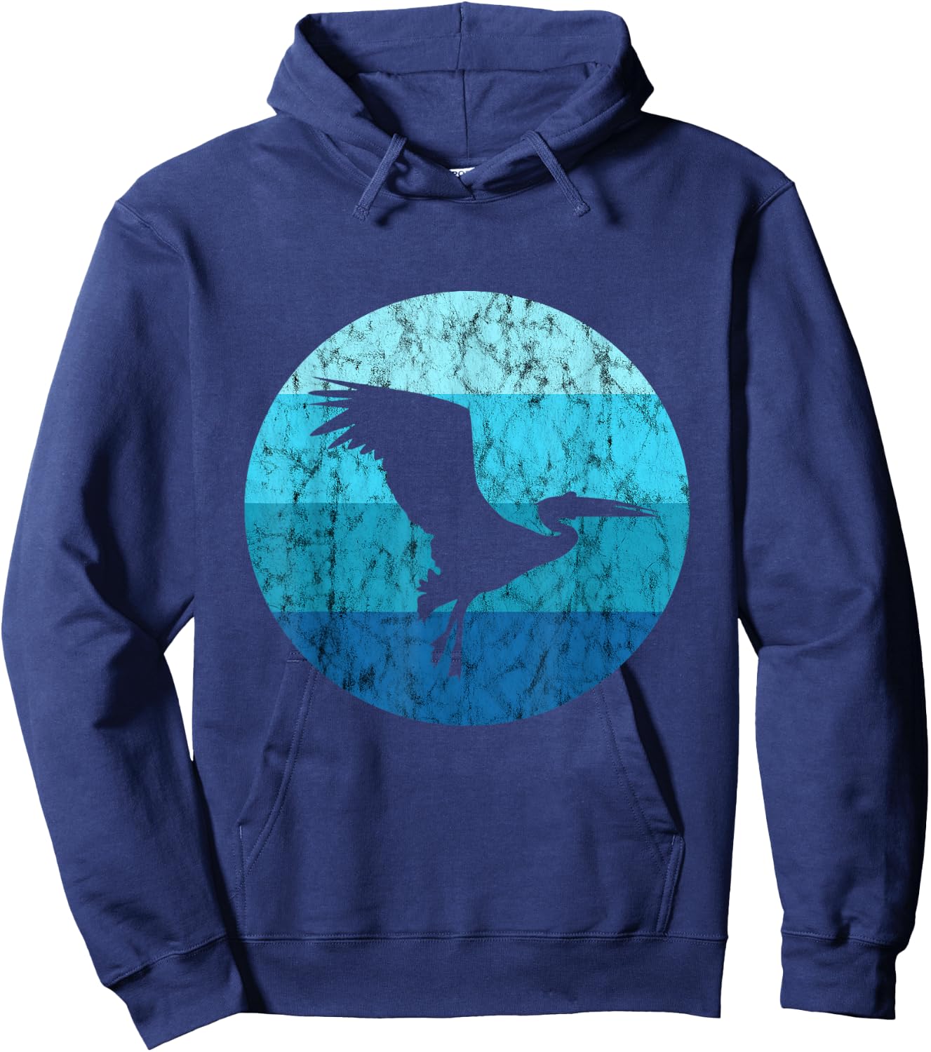 Retro Vintage Pelican Bird Tropical Bird Animal Pelican Hoodie - Hoodie | Navy