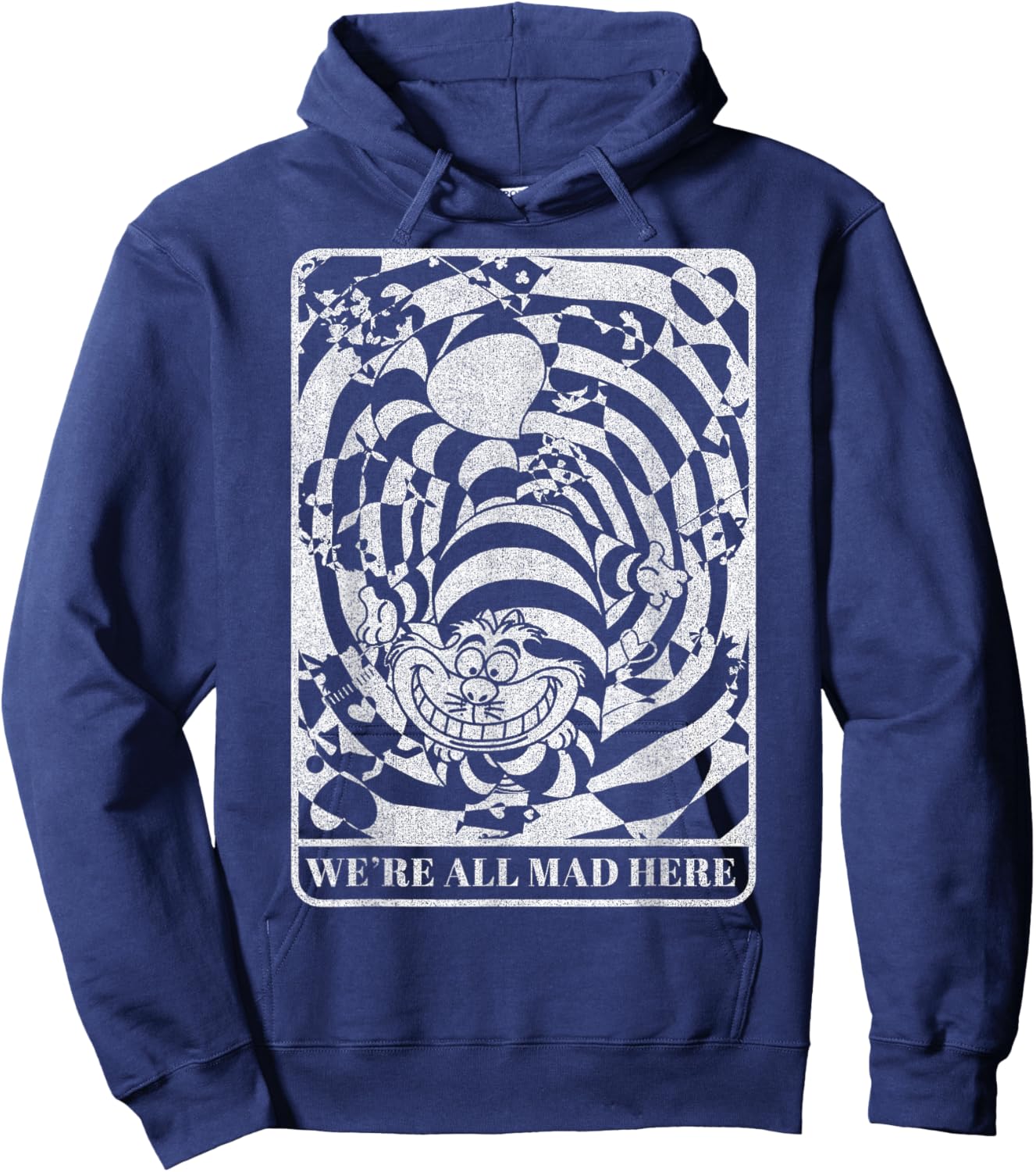 Disney Alice in Wonderland Cheshire Cat We're All Mad Here Small Hoodie - Hoodie | Navy