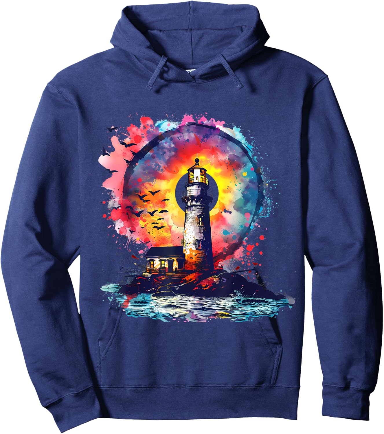 Light House Seaside House Sailing Boating Sea Lighthouse Hoodie - Hoodie | Navy