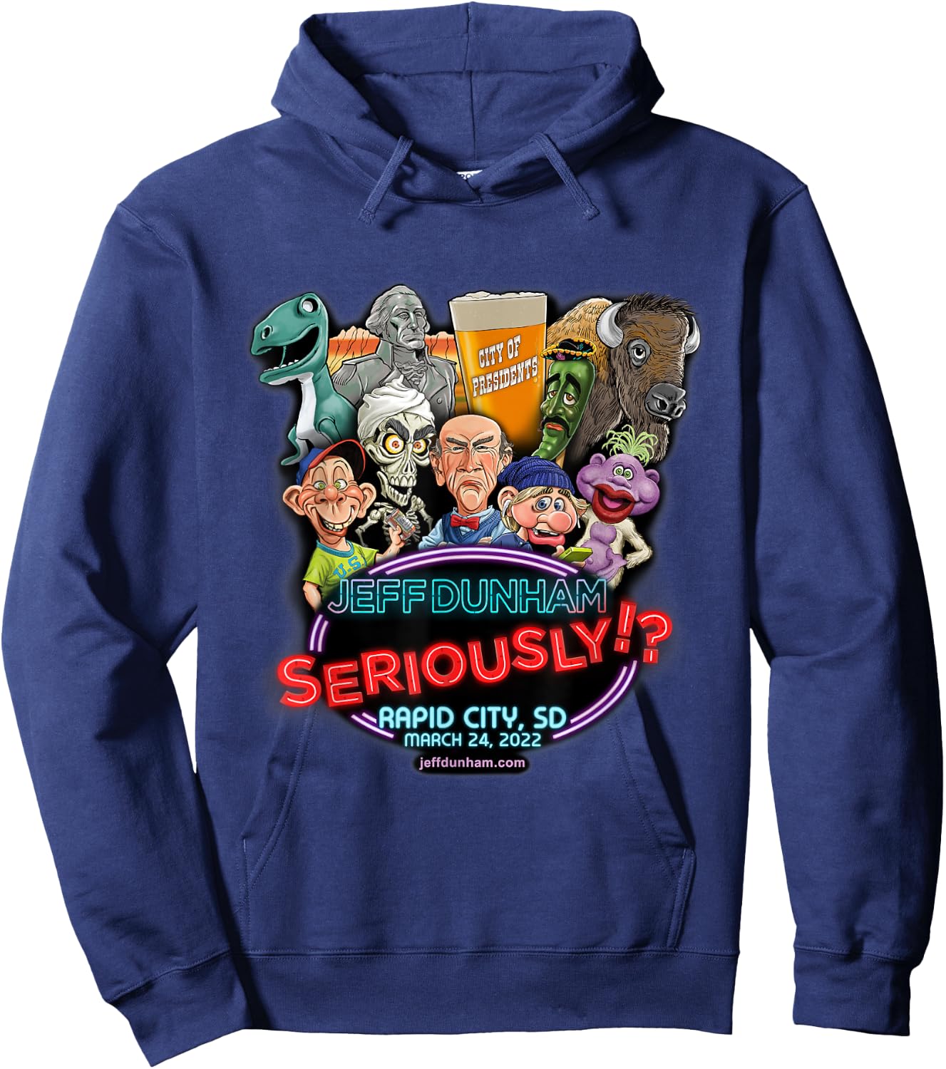 Jeff Dunham Rapid City, SD (2022) Hoodie - Hoodie | Navy