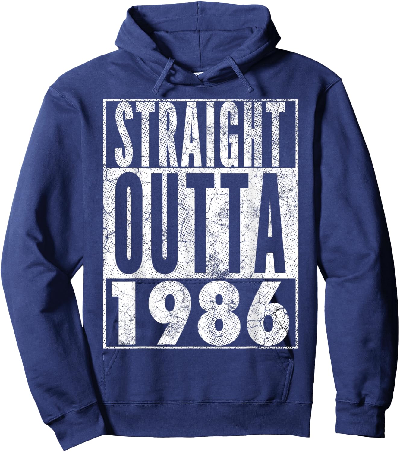 Straight Outta 1986 36th Birthday Shirt 36 Years Old Vintage Hoodie - Hoodie | Navy