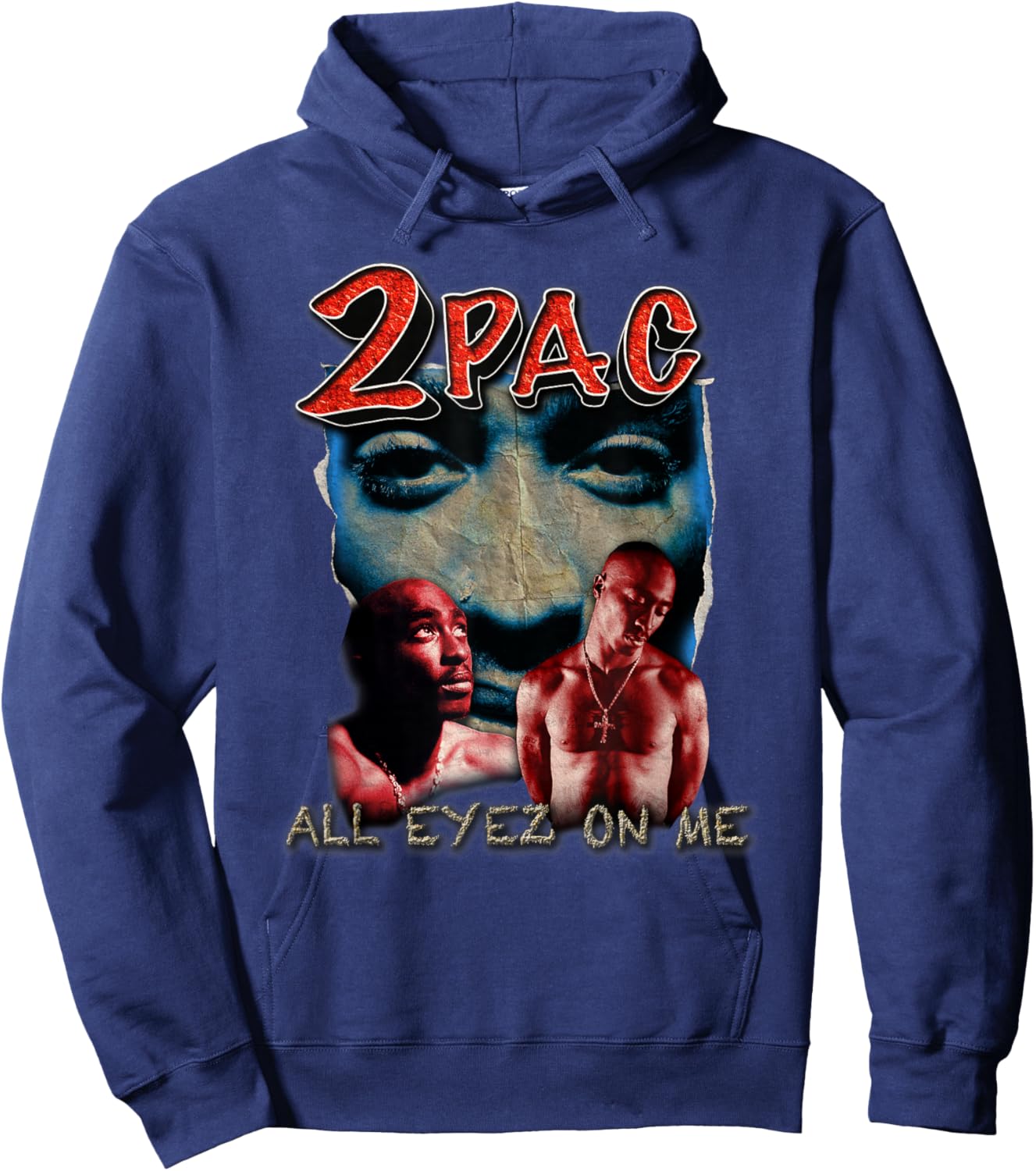 Tupac All Eyez Hoodie - Hoodie | Navy
