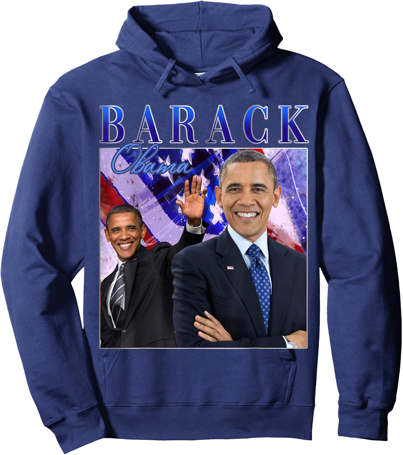 Barack Obama Retro Vintage Style Hoodie - Hoodie | Navy