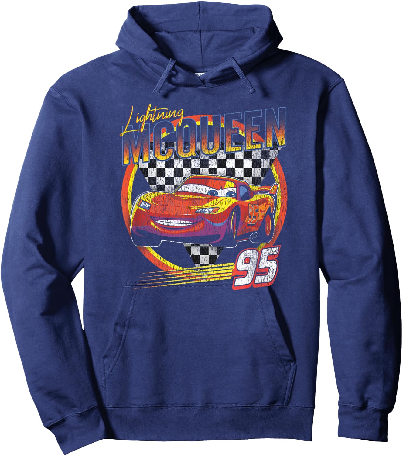 Disney Pixar Cars Lightning McQueen Vintage Race Small Hoodie - Hoodie | Navy