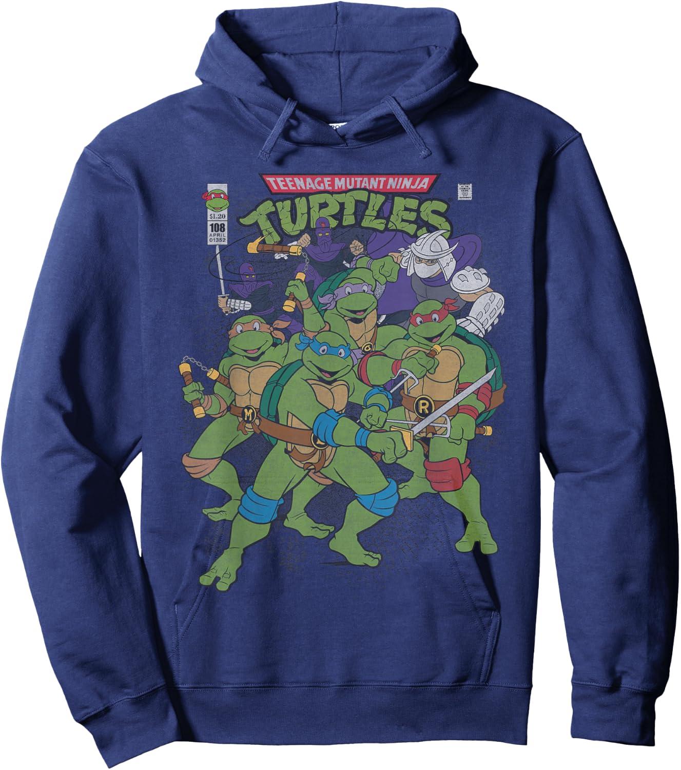 Retro TMNT Comic Cover Hoodie - Hoodie | Navy