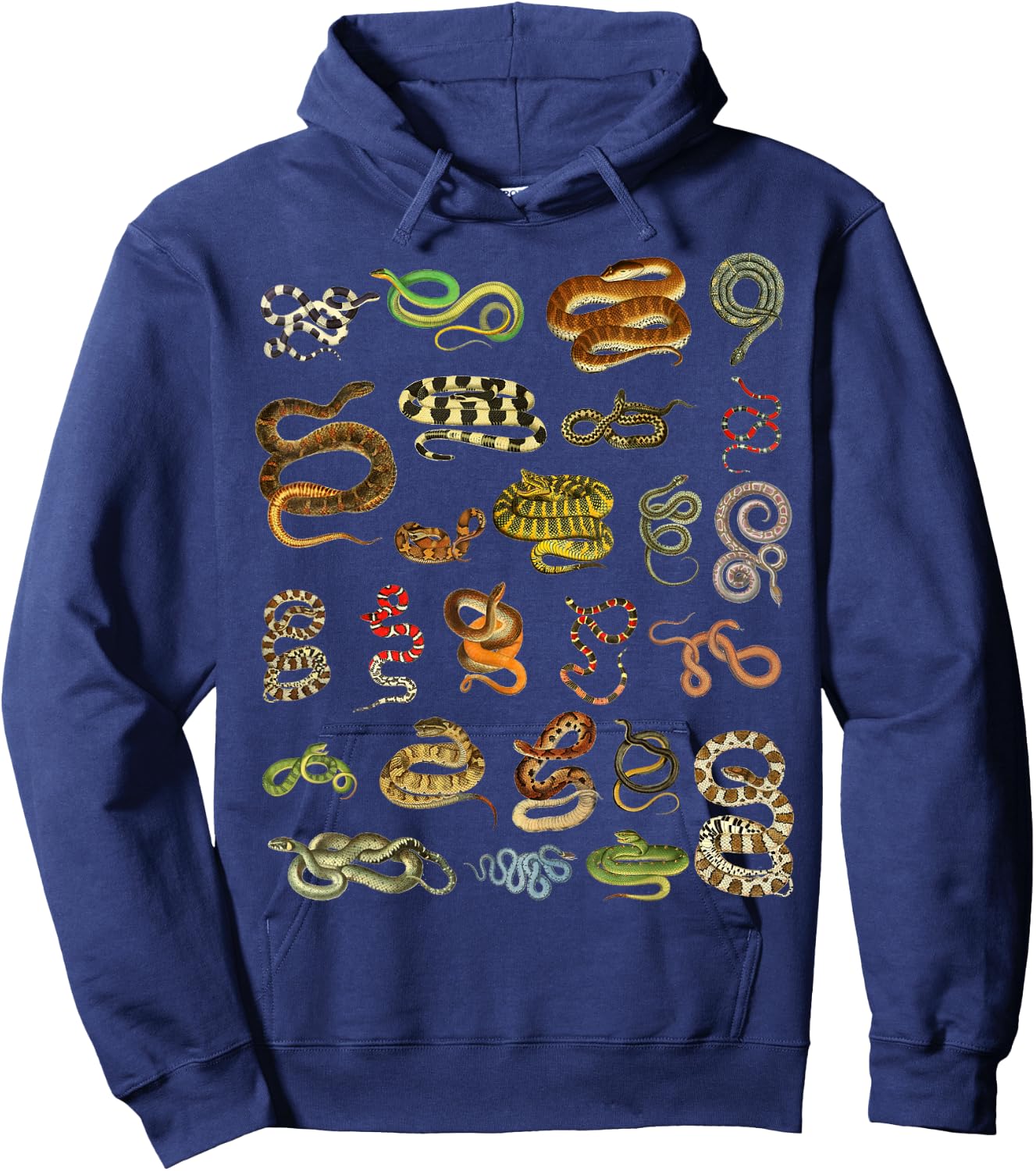 Types Of Snakes Educational Herpetologist Kids Boys Girls Hoodie - Hoodie | Navy