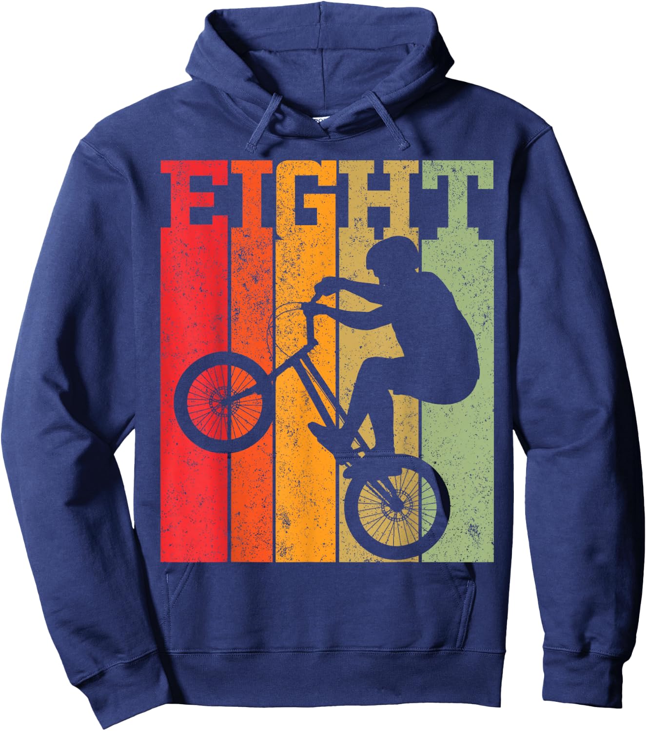 8th Birthday Boys 8 Year Old Eight BMX Bike racing bicycle Hoodie - Hoodie | Navy